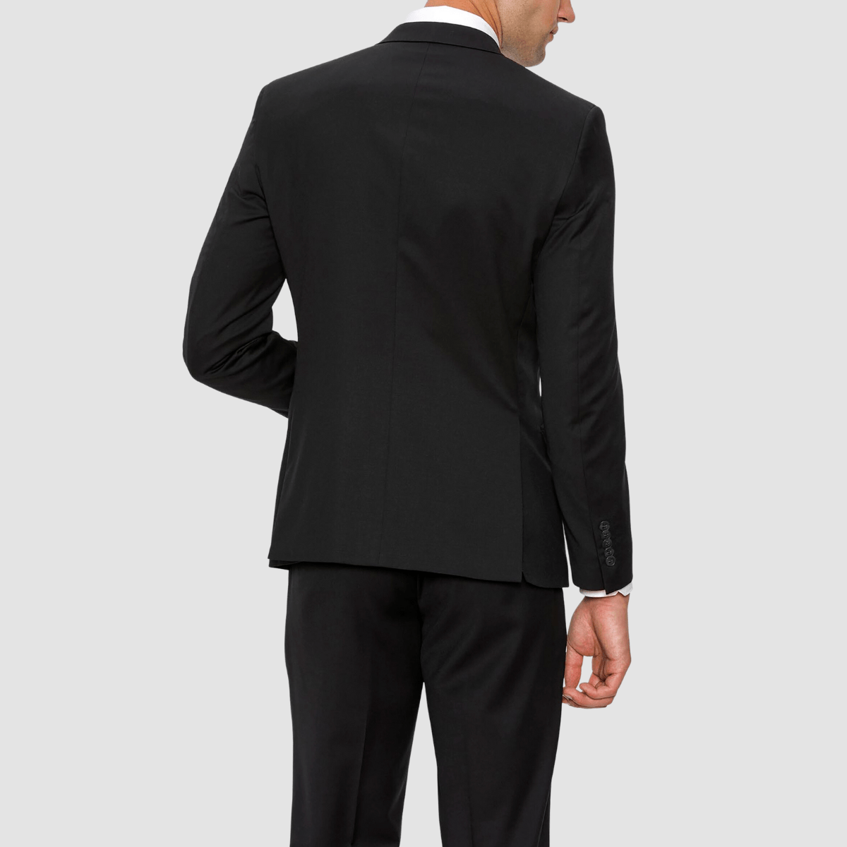 gibson slim fit ionic suit in black pure wool